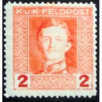 Imagem do Selo postal da Áustria de 1917 Emperor Karl I 2 M