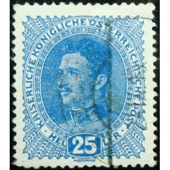 Imagem similar à do Selo postal da Áustria de 1917 Emperor Karl I 25