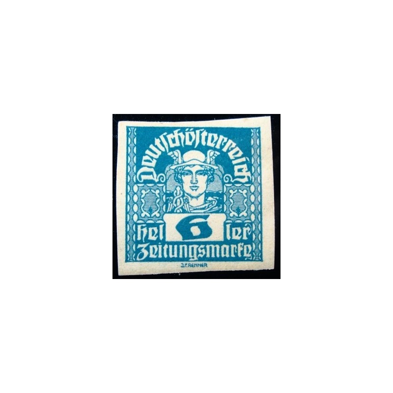 Imagem do Selo postal da Áustria de 1920 Mercury 6
