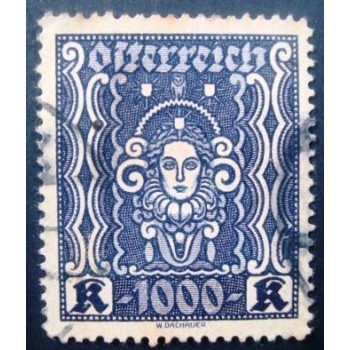 Imagem similar à do Selo postal Áustria 1922 Woman's head 1000