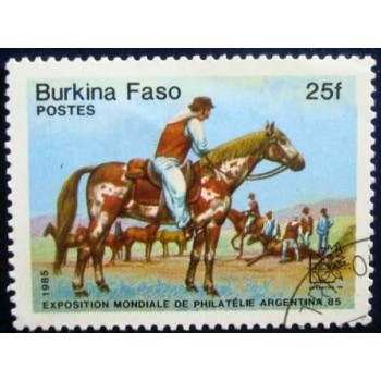 Imagem do Selo postal de Burkina Faso de 1985 Gauchos