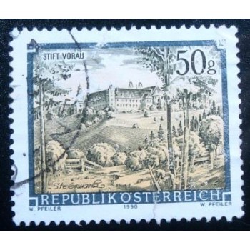 Imagem do Selo postal da Áustria de 1990 Augustinian monastery
