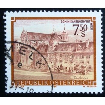 Imagem similar à do Selo postal da Áustria de 1986 Dominican Abbey