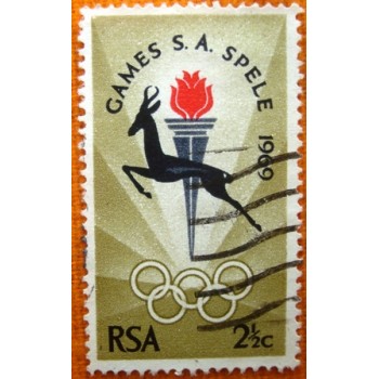 Imagem do Selo postal da África do Sul S.A.Games