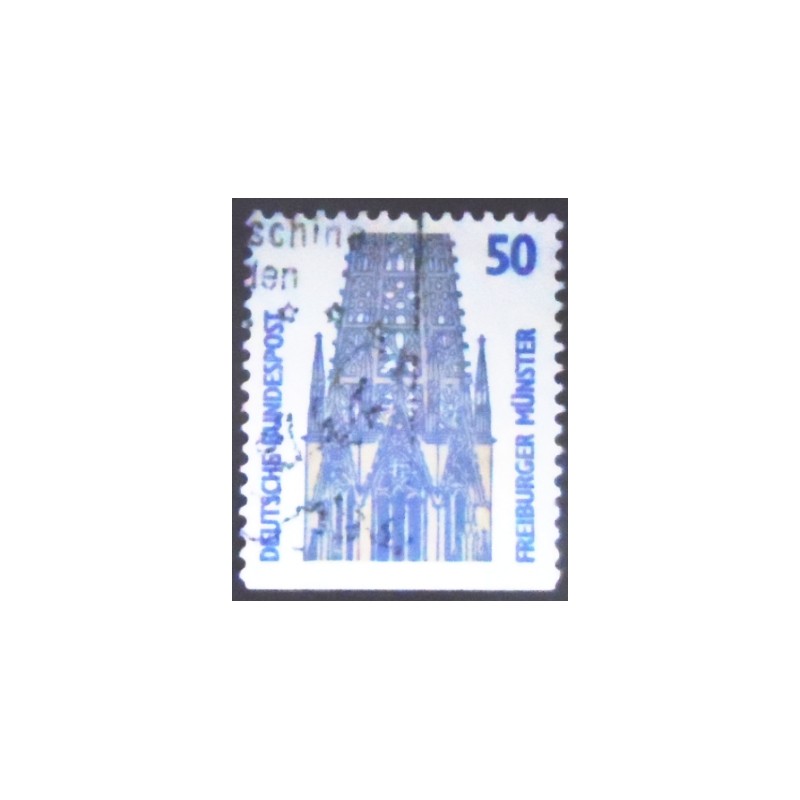 Imagem do Selo postal da Alemanha de 1989 Tower of Freiburg Cathedral