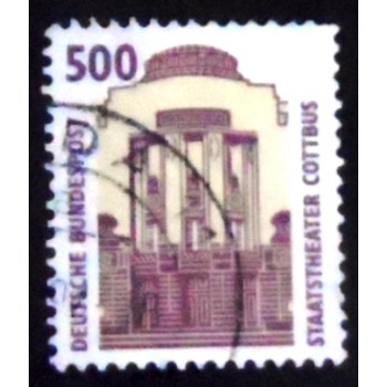Selo postal da Alemanha de 1993 State Theatre Cottbus
