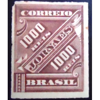 Imagem do Selo postal do Brasil de 1889 Jornal 1000
