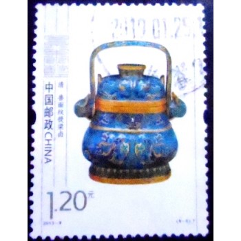 Imagem do Selo postal da China de 2013 Cloissoné Hanging Vase