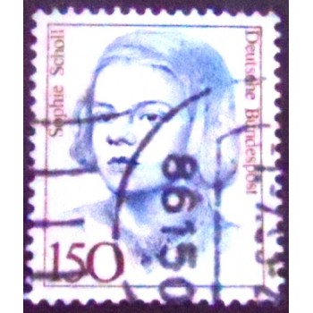 Imagem similar à do Selo postal da Alemanha de 1991 Sophie Scholl