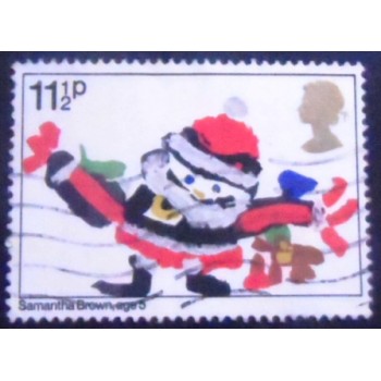 Imagem do Selo postal do Reino Unido de 1981 Father Christmas