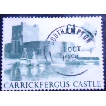 Imagem similar à do Selo postal do Reino Unido de 1988 Carrickfergus Castle