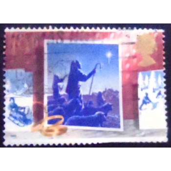 Imagem do Selo postal do Reino Unido de 1988 Shepherds and Star