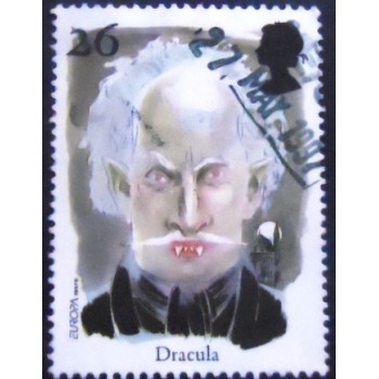 Imagem similar à do Selo postal do Reino Unido de 1997 Europa Dracula