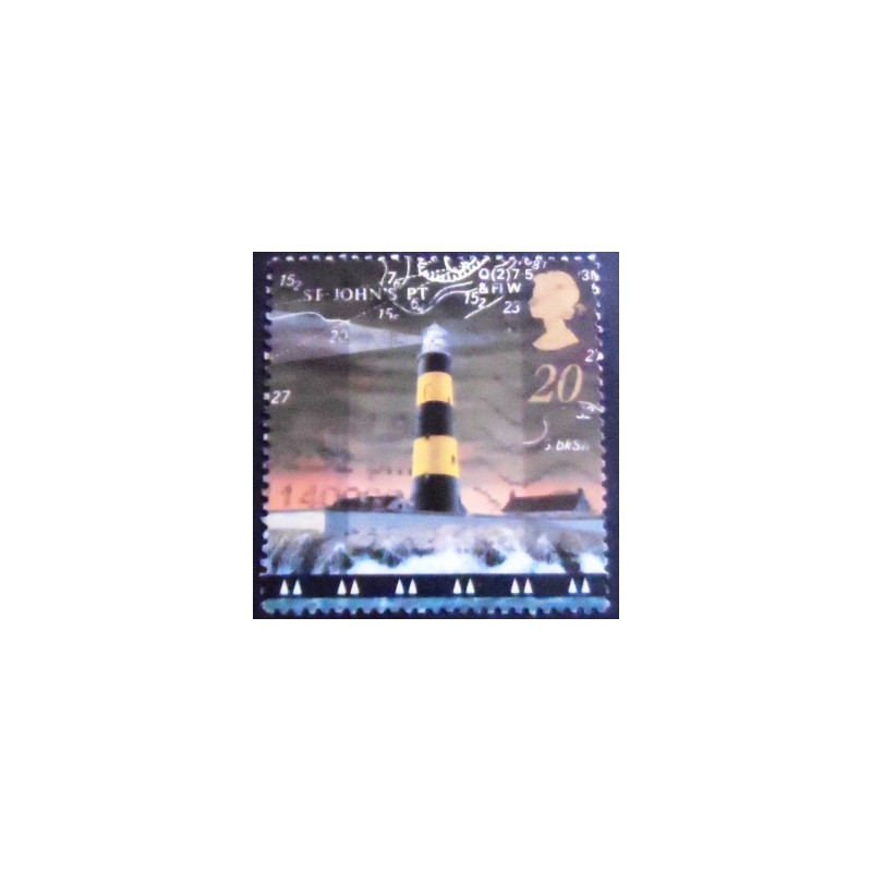 Imagem do Selo postal do Reino Unido de 1998 St John's Point Lighthouse