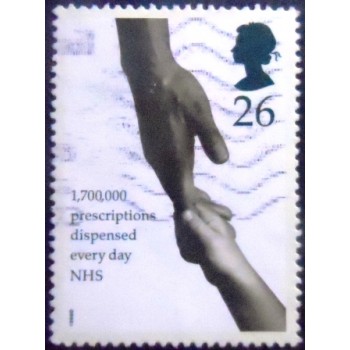 Imagem do Selo postal do Reino Unido de 1998 Adult and Child holding Hands
