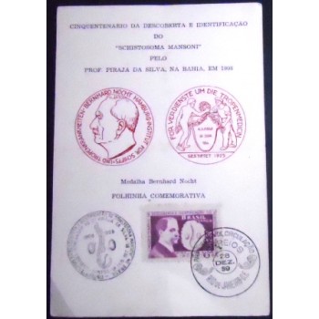 Imagem da Folhinha postal Comemorativa do Brasil de 1959 Pirajá da Silva