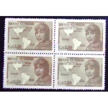 Imagem da Quadra de selos postais de 1951 Pinto Martins N