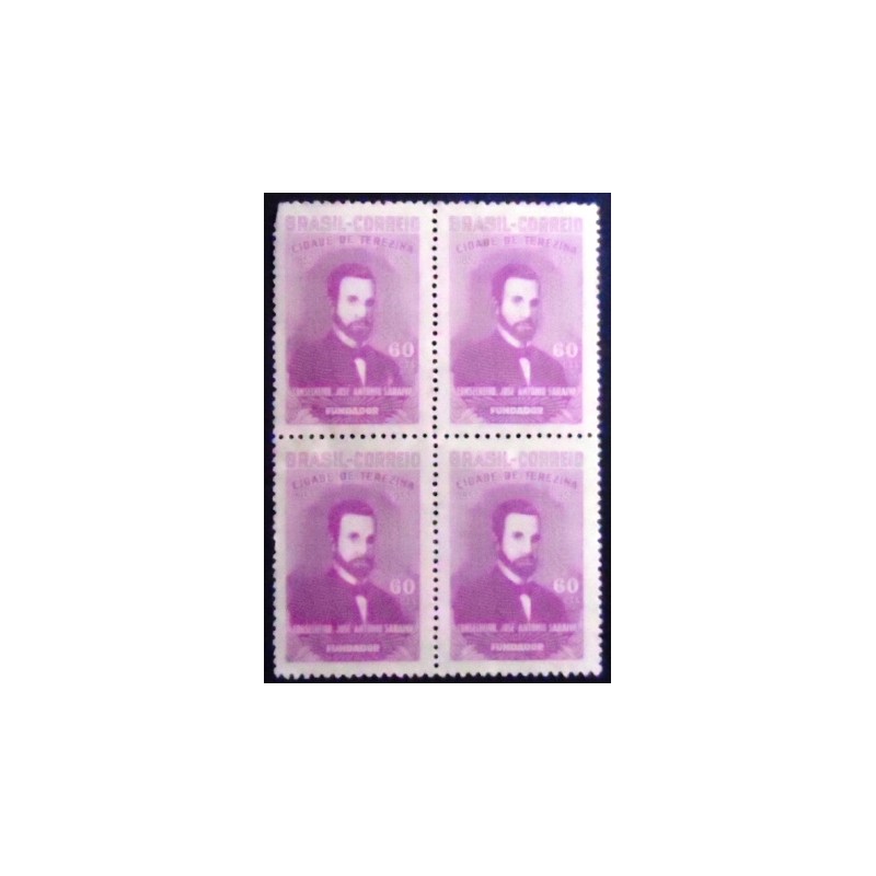 Imagem da Quadra de selos postais do Brasil de 1952 Conselheiro Saraiva