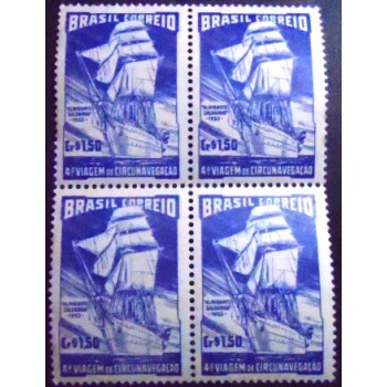 Imagem da Quadra de selos postais do Brasil de 1953 Navio Escola