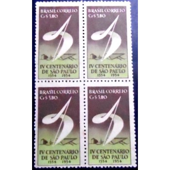 Imagem da Quadra de selos postais do Brasil 1953 400 Anos São Paulo 3,80