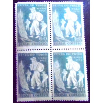 Imagem da Quadra de selos postais do Brasil de 1951 Festa do Trigo