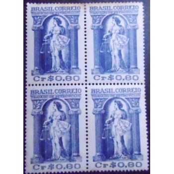 Imagem da Quadra de selos postais do Brasil de 1953 Tratado de Petrópolis 60
