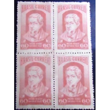 Imagem da Quadra de selos do Brasil de 1952 Padre Antonio Feijó
