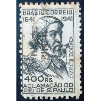 Imagem do Selo postal do Brasil de 1941 Amador Bueno U
