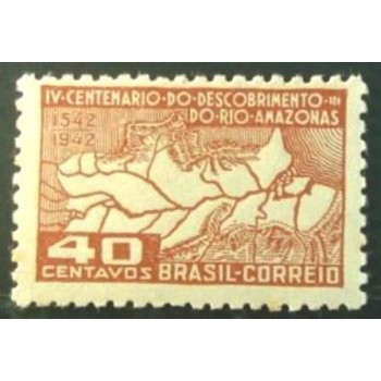 Imagem do Selo postal de 1943 Rio Amazonas M