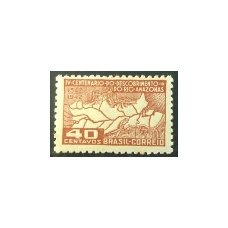 Imagem do Selo postal de 1943 Rio Amazonas M