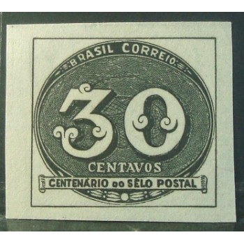 Imagem do Selo postal do Brasil de 1943 Olho-de-boi 30 M