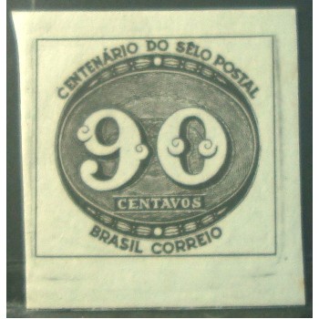 Imagem do Selo postal do Brasil de 1943 Olho-de-Boi 90 M