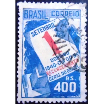 Imagem do Selo postal do Brasil de 1941 5º Recenseamento Geral Variedade A