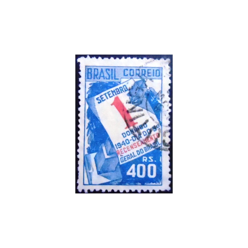 Imagem do Selo postal do Brasil de 1941 5º Recenseamento Geral Variedade A