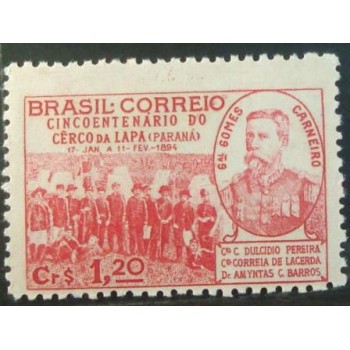Imagem do Selo postal do Brasil de 1944 Cerco da Lapa M