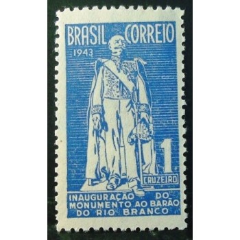 Imagem do selo postal de 1944 Barão do Rio Branco N