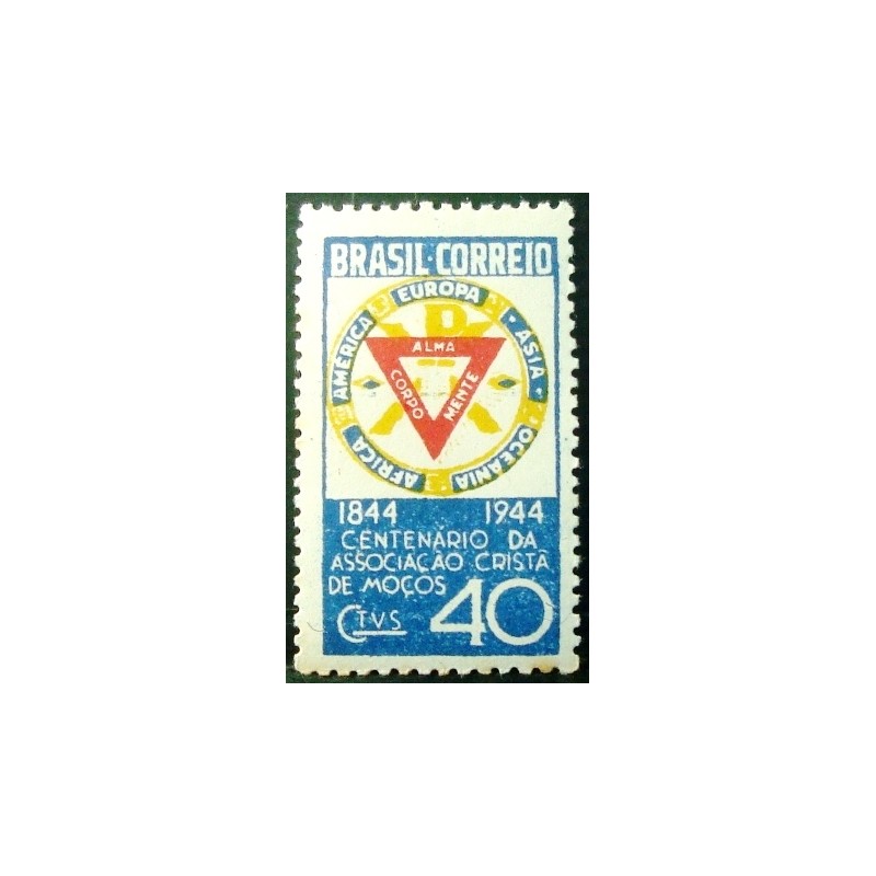 Imagem do selo postal de 1944 Centenário ACM M