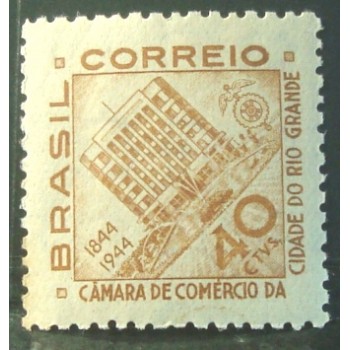 Imagem do selo postal de 1944 Centenário Câmara Comércio RS M