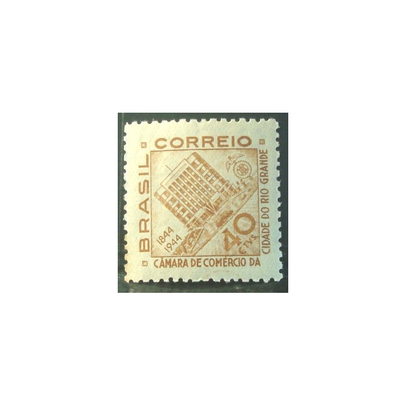 Imagem do selo postal de 1944 Centenário Câmara Comércio RS M