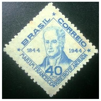 Imagem do selo postal do Brasil de 1945 Martim Francisco Ribeiro de Andrade M