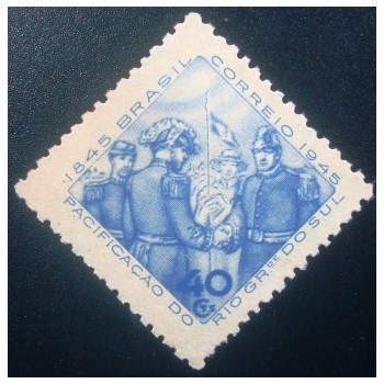 Imagem do selo postal do Brasil de 1945 Pacificação do Rio Grande do Sul  N