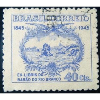 Imagem do selo postal de 1945 Barão do Rio Branco U