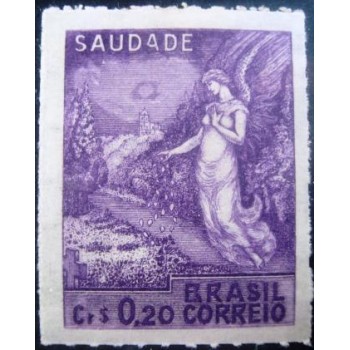 Imagem do selo postal do Brasil de 1945 Saudades N