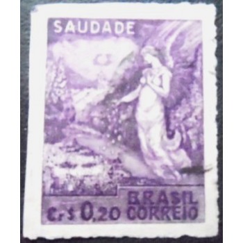 Imagem do selo postal do Brasil de 1945 Saudades U