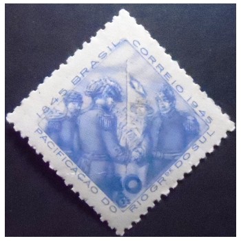 Imagem do selo postal do Brasil de 1945 Pacificação R.G.Sul variedade A