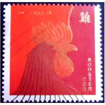 Imagem do selo postal do Canadá de 2017 Year of the Rooster