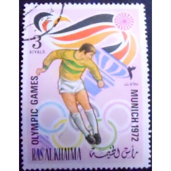 Imagem do selo postal de RAS AL KHAIMA de 1968 Football