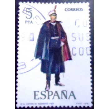 Imagem do selo postal da Espanha de 1978 Captain of Engineers 1921