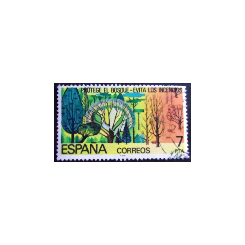 Imagem do selo postal da Espanha de 1978 Conservation of Woodlands