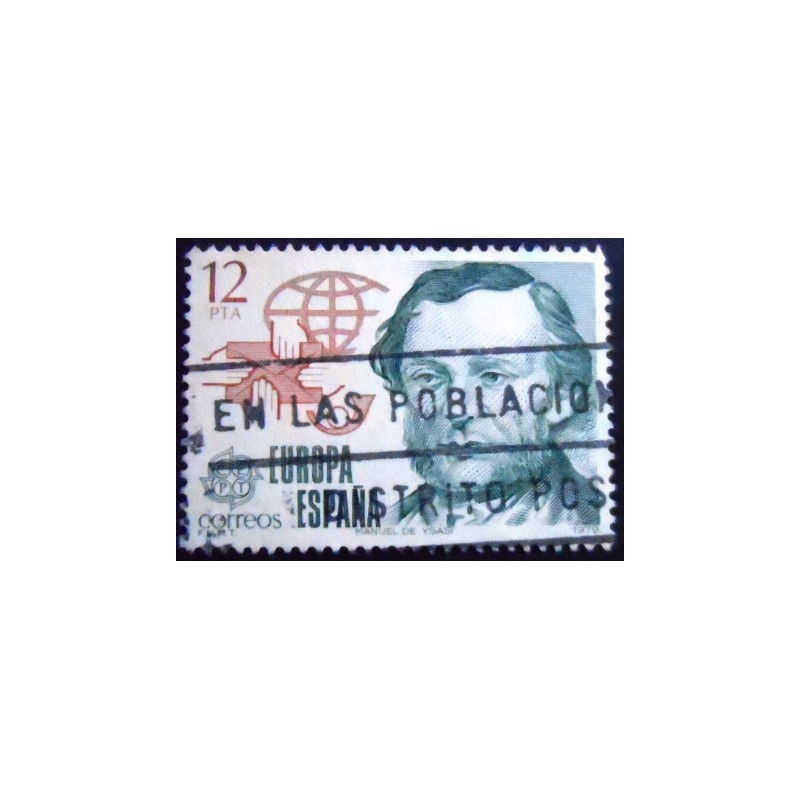 Imagem do selo postal da Espanha de 1979 Manuel Ysasi